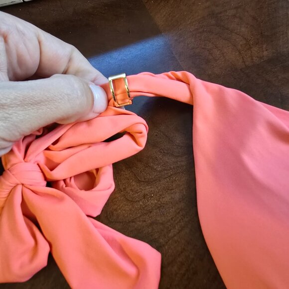 Lauren Ralph Lauren Women Bright Sz 4 Orange Bikini Triangle Swim Ladies Junior - Picture 11 of 16